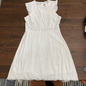 White eyelet Mid dress